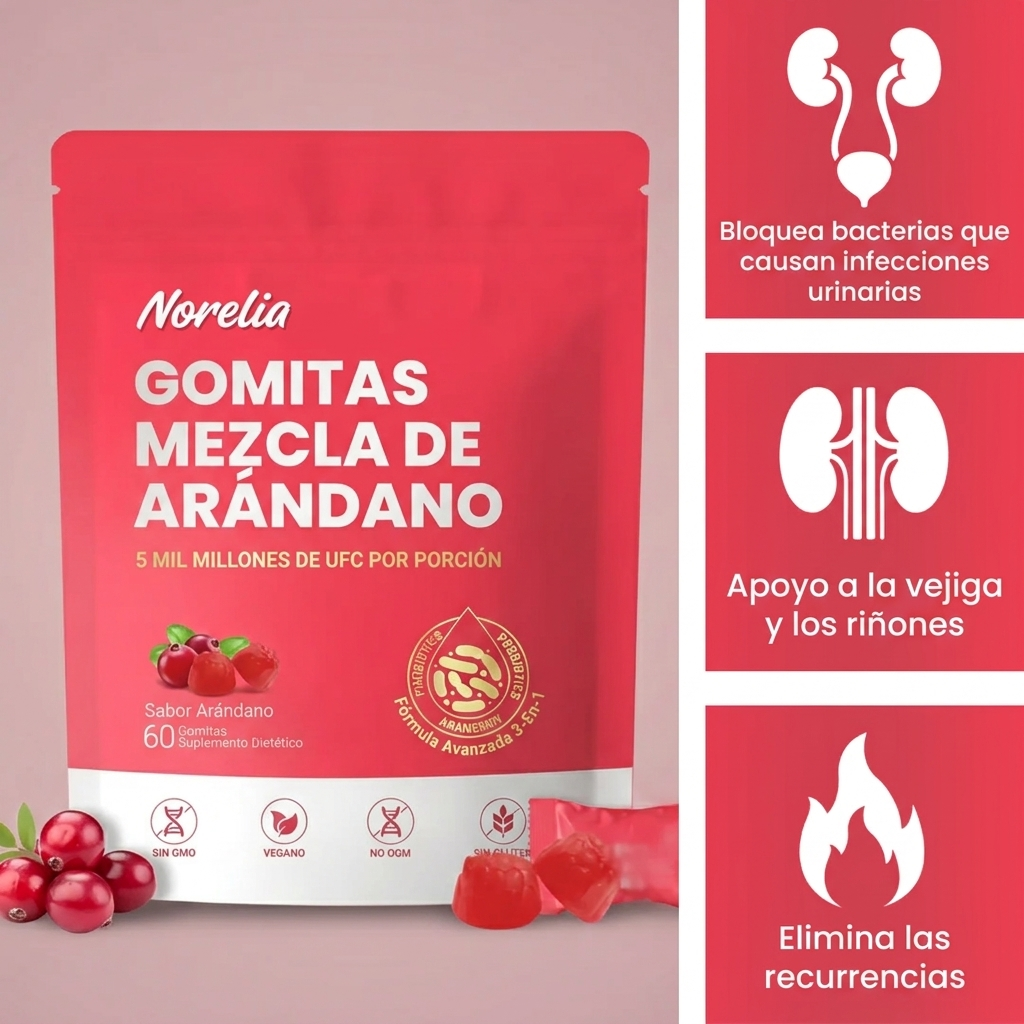 Gomitas de arándano | Fórmula de defensa urinaria y renal