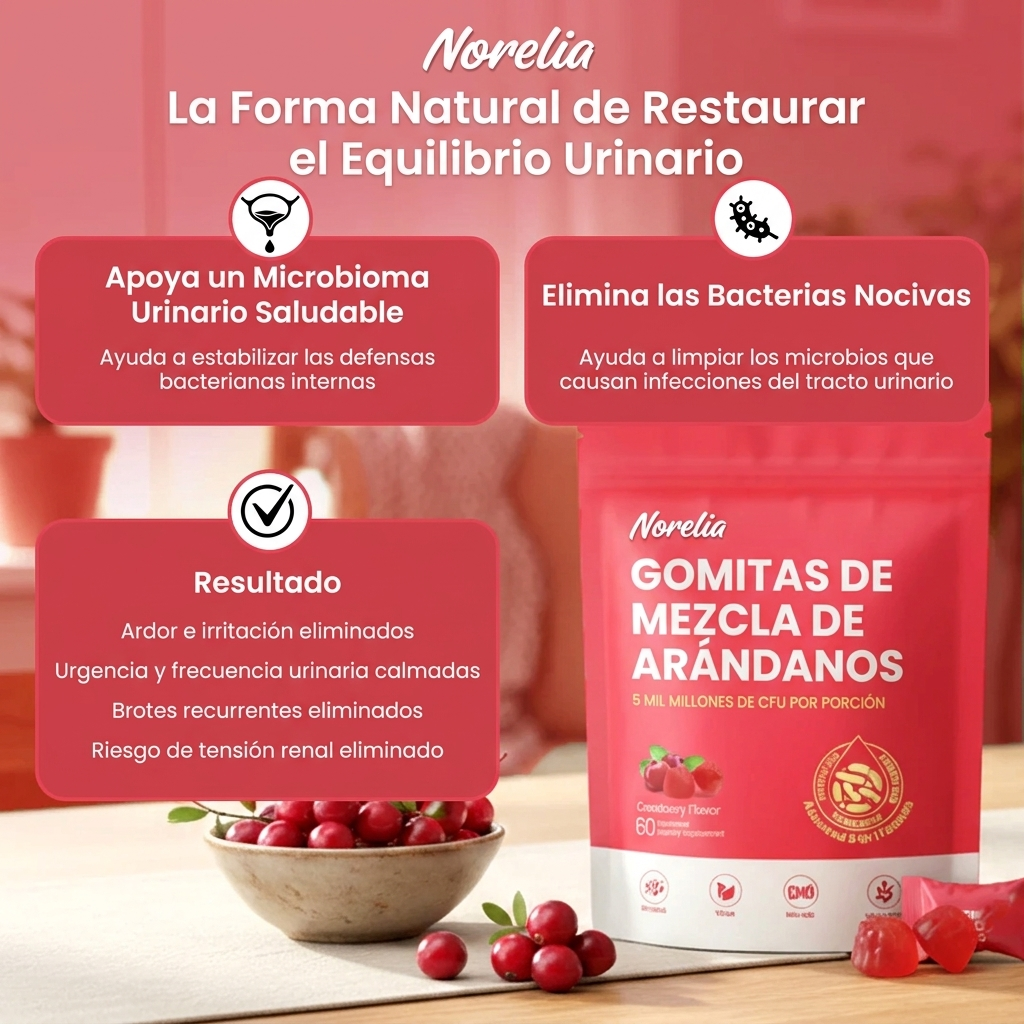 Gomitas de arándano | Fórmula de defensa urinaria y renal